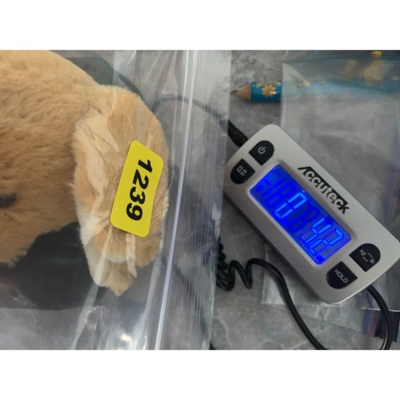 American Greetings 11 Inch Cream Bunny Easter Colored Eggs White Ribbon Bow Plus - Picture 11 of 11